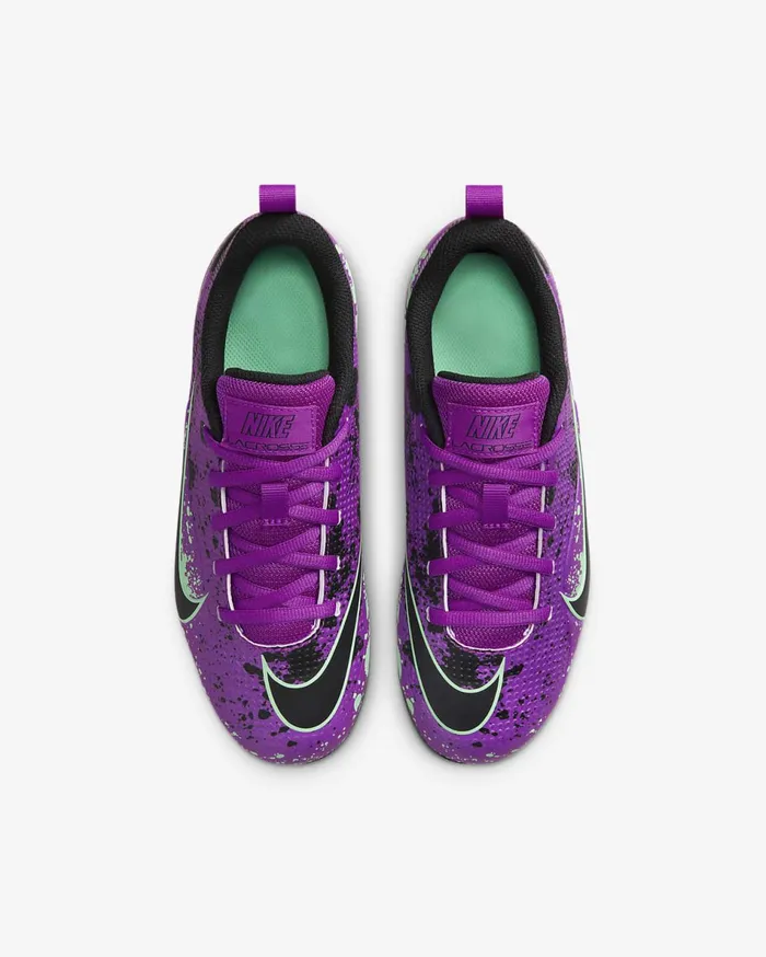 Kids Nike Alpha Huarache 8 Vivid PurpleGreen GlowBlack Nike Shoes 70 and Under