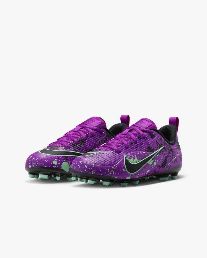 Kids Nike Alpha Huarache 8 Vivid PurpleGreen GlowBlack Nike Shoes 70 and Under