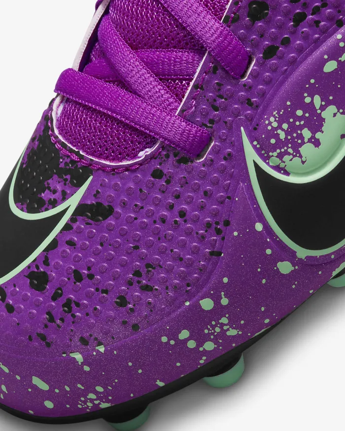 Kids Nike Alpha Huarache 8 Vivid PurpleGreen GlowBlack Nike Shoes 70 and Under