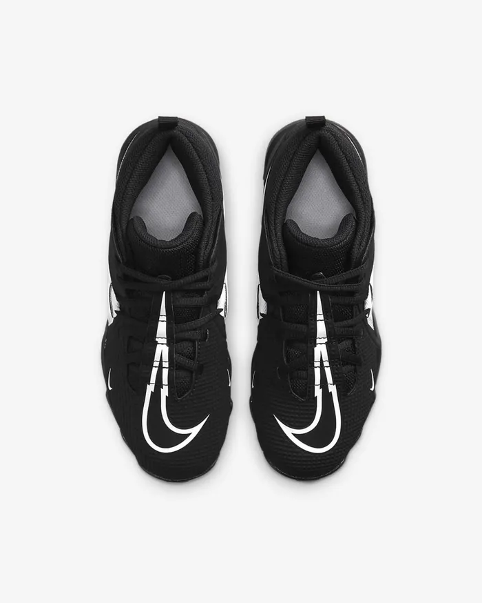 Kids Nike Alpha Menace 3 Shark BlackWhite Nike Shoes 70 and Under