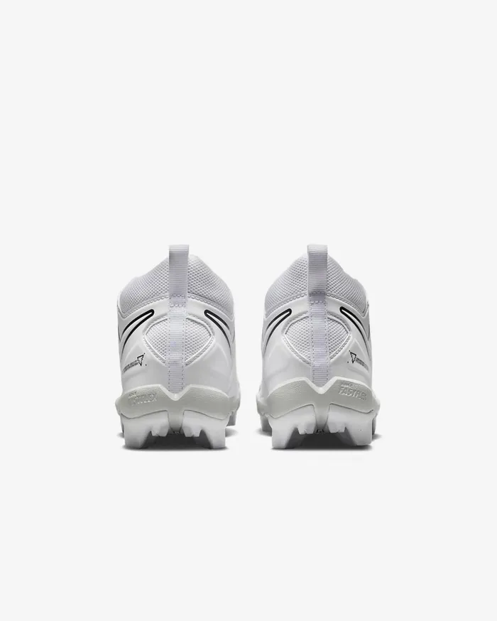 Kids Nike Alpha Menace 3 Shark WhitePure PlatinumBlack Nike Shoes 70 and Under