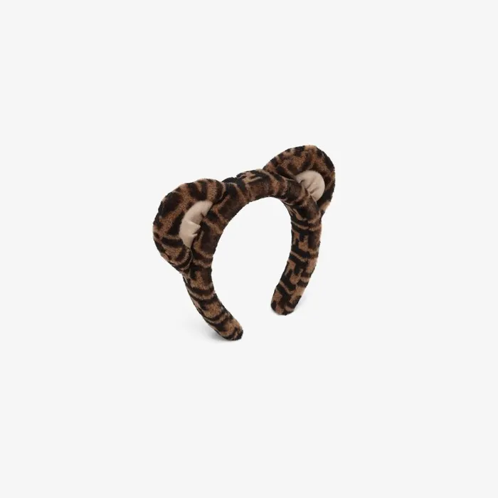 Kids Shearling Teddy Bear Hair Band Multicolour Fendi Accessories