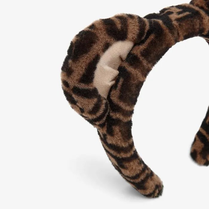 Kids Shearling Teddy Bear Hair Band Multicolour Fendi Accessories