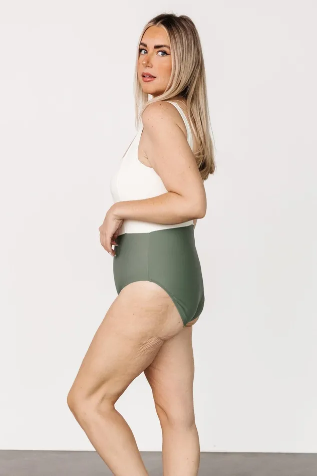 Kingston Color Block One Piece Olive Women Baltic Born One Piece