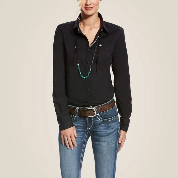 Kirby Stretch Shirt Black Women Ariat TShirts and Tops