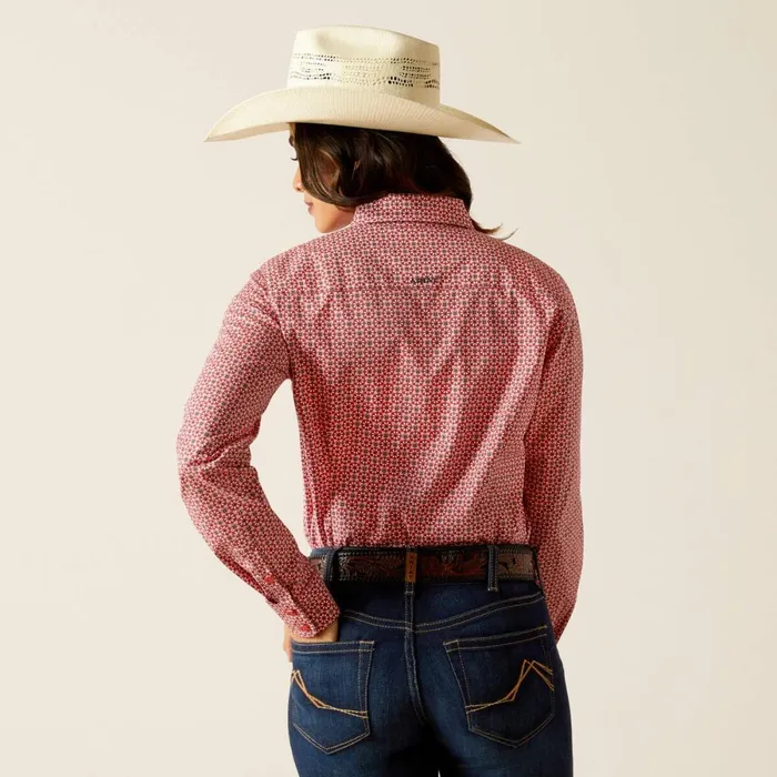 Kirby Stretch Shirt Garnet Rose Geo Women Ariat TShirts and Tops