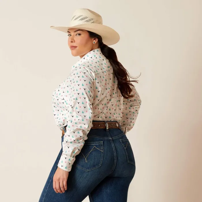Kirby Stretch Shirt Steer Garden Women Ariat TShirts and Tops Kirby Stretch Shirt Steer Garden Women Ariat TShirts and Tops