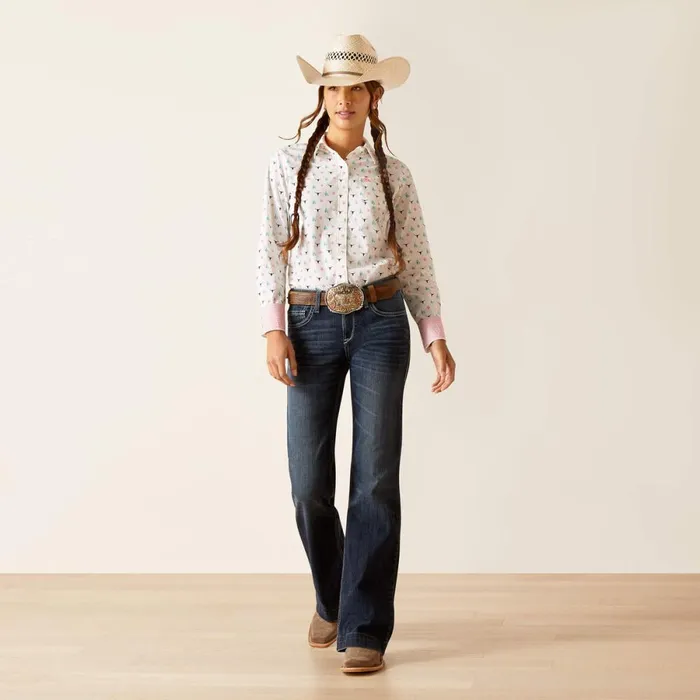 Kirby Stretch Shirt Steer Garden Women Ariat TShirts and Tops Kirby Stretch Shirt Steer Garden Women Ariat TShirts and Tops