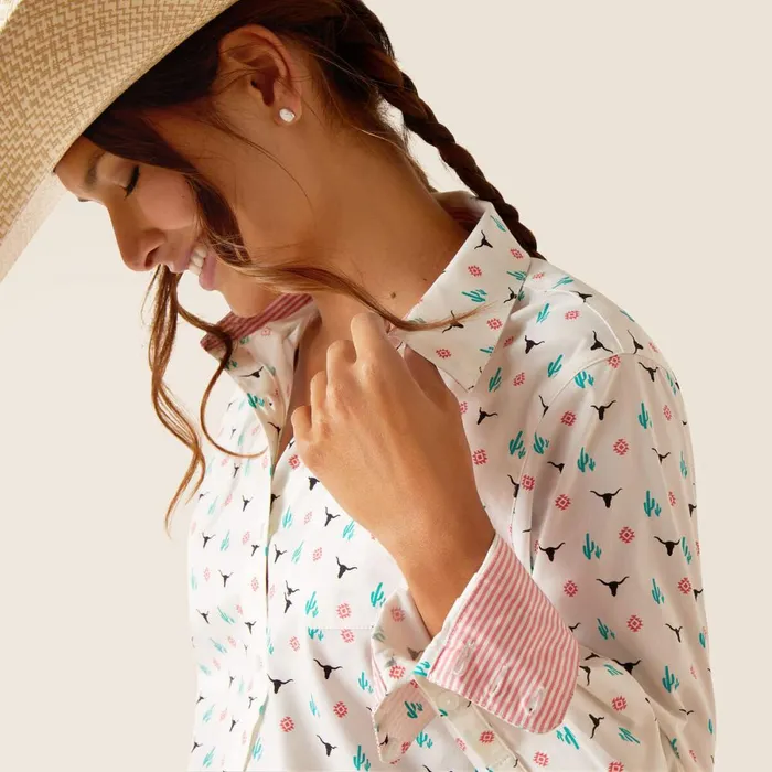 Kirby Stretch Shirt Steer Garden Women Ariat TShirts and Tops Kirby Stretch Shirt Steer Garden Women Ariat TShirts and Tops