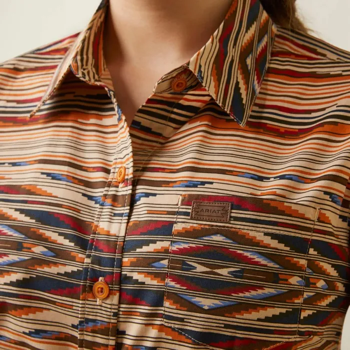 Kirby Stretch Shirt Sunset Saltillo Women Ariat TShirts and Tops