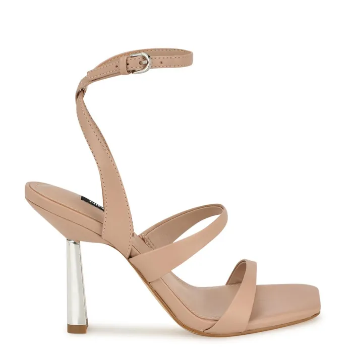 Kiya Ankle Strap Sandals Light Natural Women Nine West Heeled
