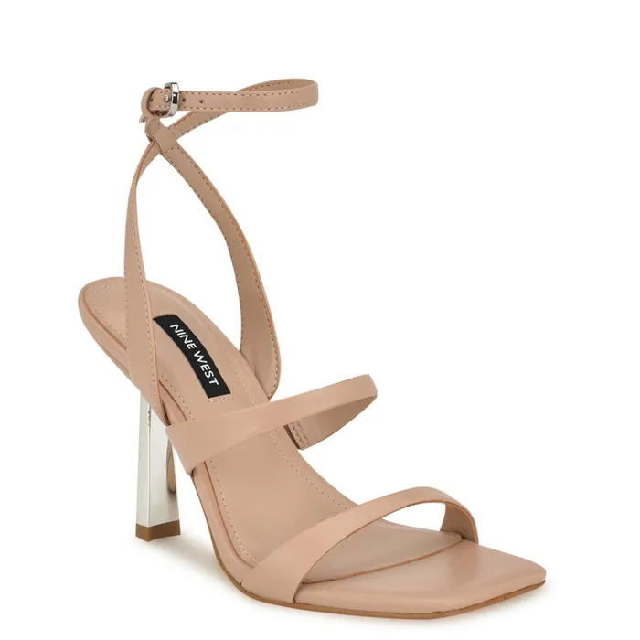 Kiya Ankle Strap Sandals Light Natural Women Nine West Heeled