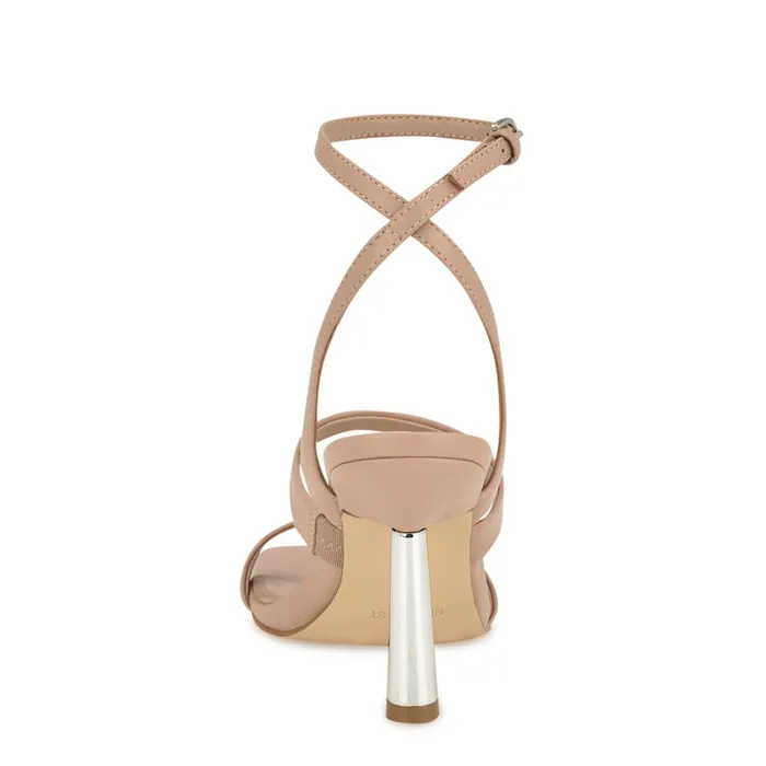 Kiya Ankle Strap Sandals Light Natural Women Nine West Heeled