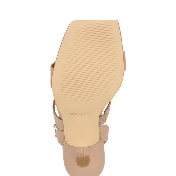 Kiya Ankle Strap Sandals Light Natural Women Nine West Heeled