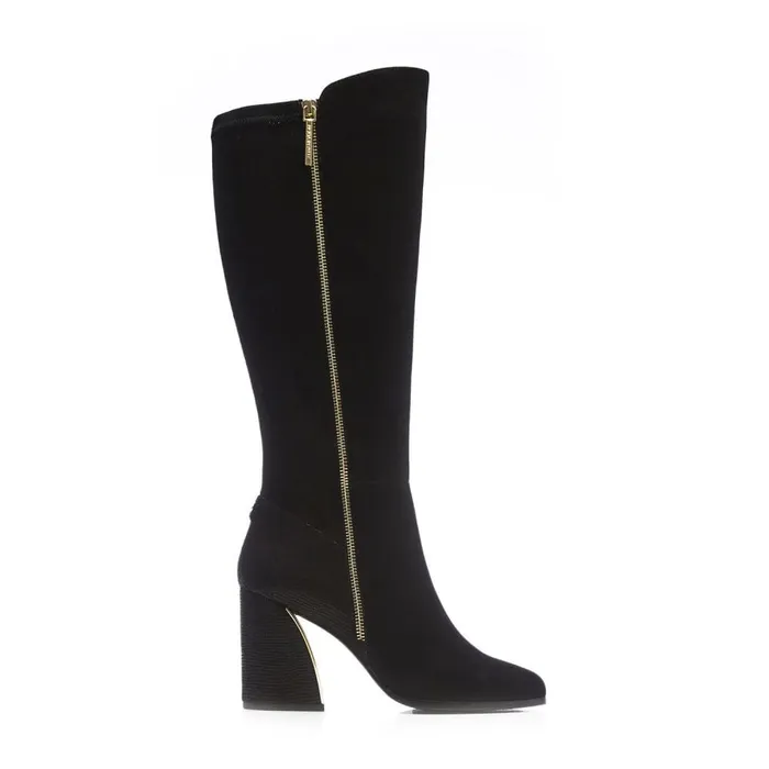 Knee High Boots Women Moda In Pelle Tigerlily Black Protauras