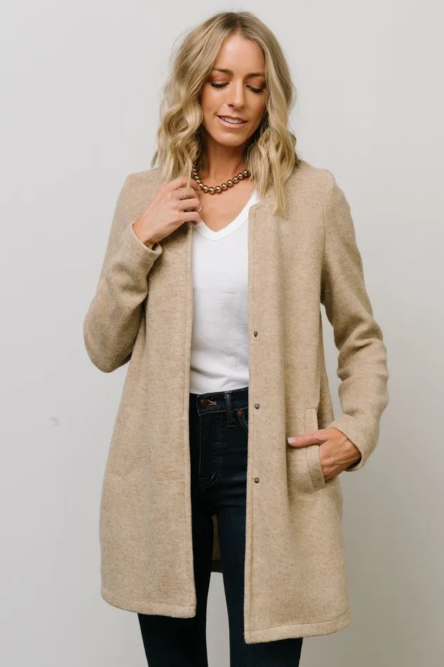 Knoll Notch Jacket Oatmeal Women Baltic Born Outerwear Knoll Notch Jacket Oatmeal Women Baltic Born Outerwear