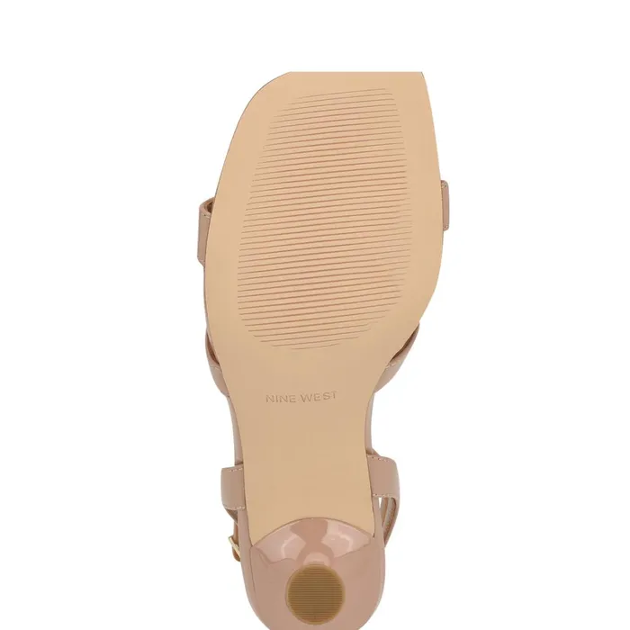Kuane Ankle Strap Sandals Natural Women Nine West Heeled Kuane Ankle Strap Sandals Natural Women Nine West Heeled