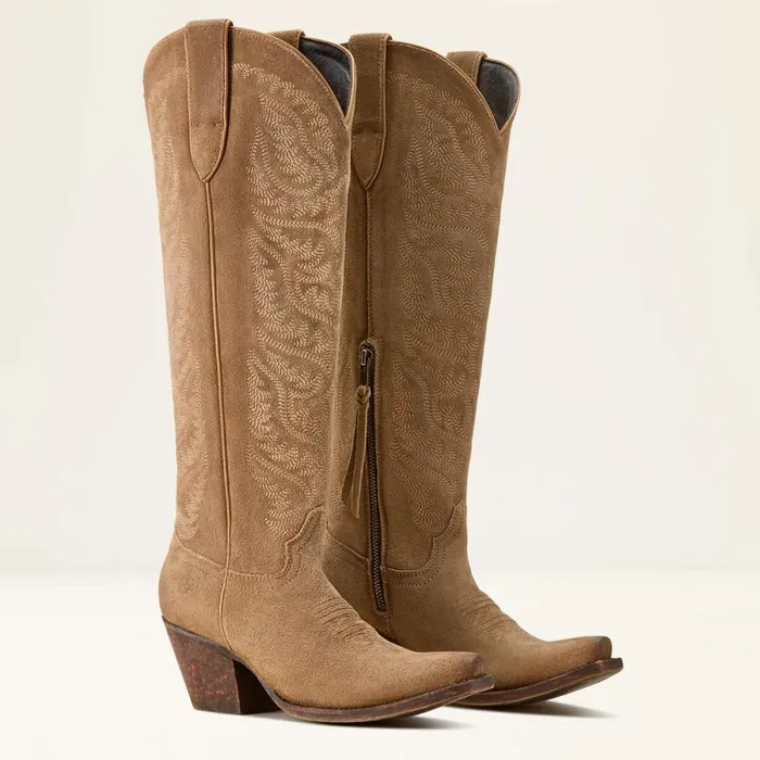 Laramie StretchFit Western Boot Distressed Dijon Suede Women Ariat Western Boots Laramie StretchFit Western Boot Distressed Dijon Suede Women Ariat Western Boots