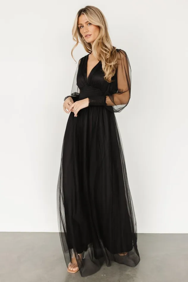 Layla Tulle Maxi Dress Black Women Baltic Born Tulle Styles