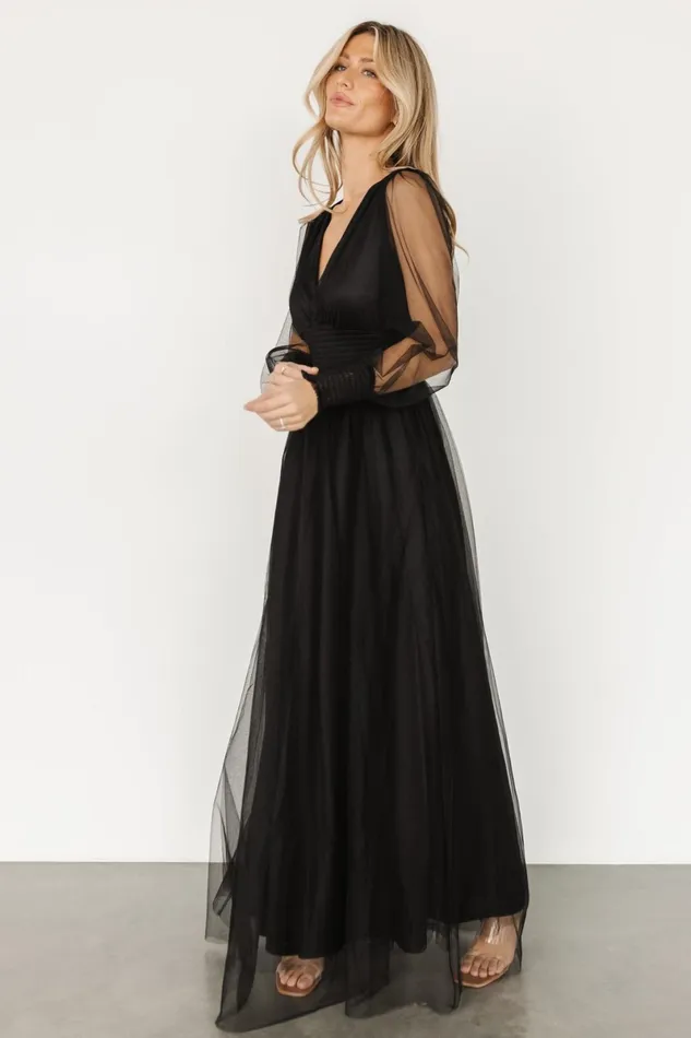 Layla Tulle Maxi Dress Black Women Baltic Born Tulle Styles