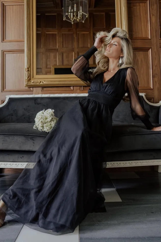 Layla Tulle Maxi Dress Black Women Baltic Born Tulle Styles