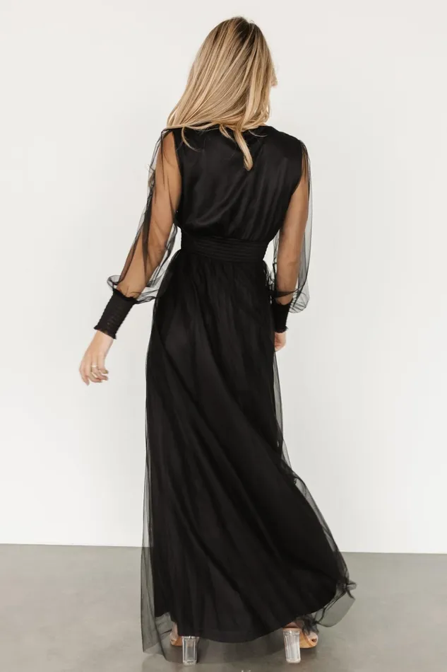 Layla Tulle Maxi Dress Black Women Baltic Born Tulle Styles