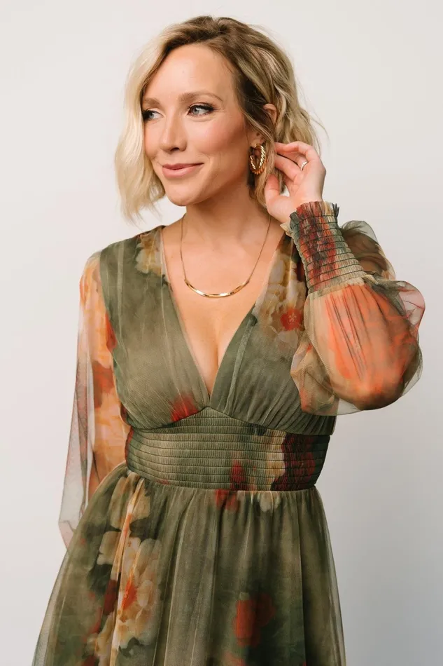 Layla Tulle Maxi Dress Olive Rust Women Baltic Born Bump Friendly