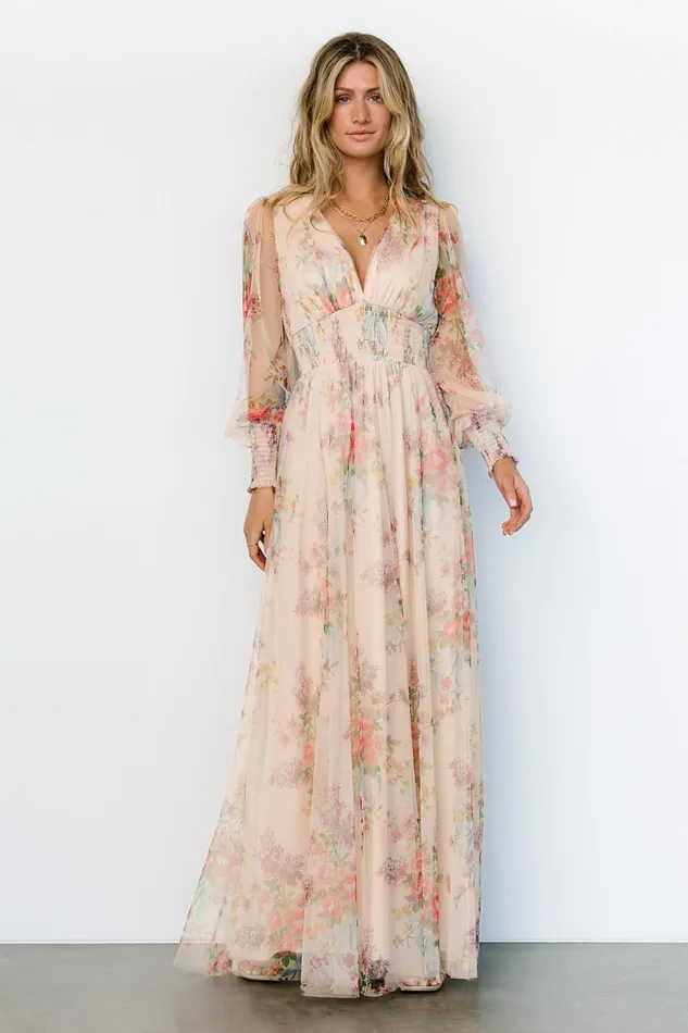 Layla Tulle Maxi Dress Romantic Floral Women Baltic Born Tulle Styles