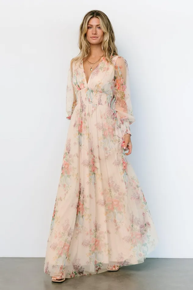 Layla Tulle Maxi Dress Romantic Floral Women Baltic Born Tulle Styles