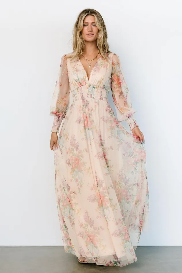 Layla Tulle Maxi Dress Romantic Floral Women Baltic Born Tulle Styles