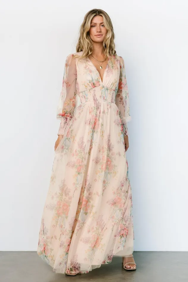 Layla Tulle Maxi Dress Romantic Floral Women Baltic Born Tulle Styles