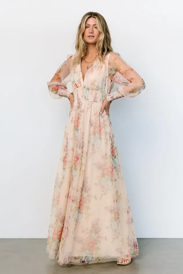 Layla Tulle Maxi Dress Romantic Floral Women Baltic Born Tulle Styles