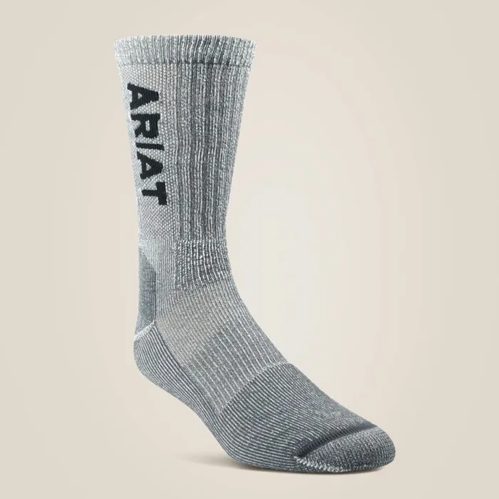 Lightweight Merino Wool Blend Steel Toe Work Sock Black MenWomen Ariat Socks