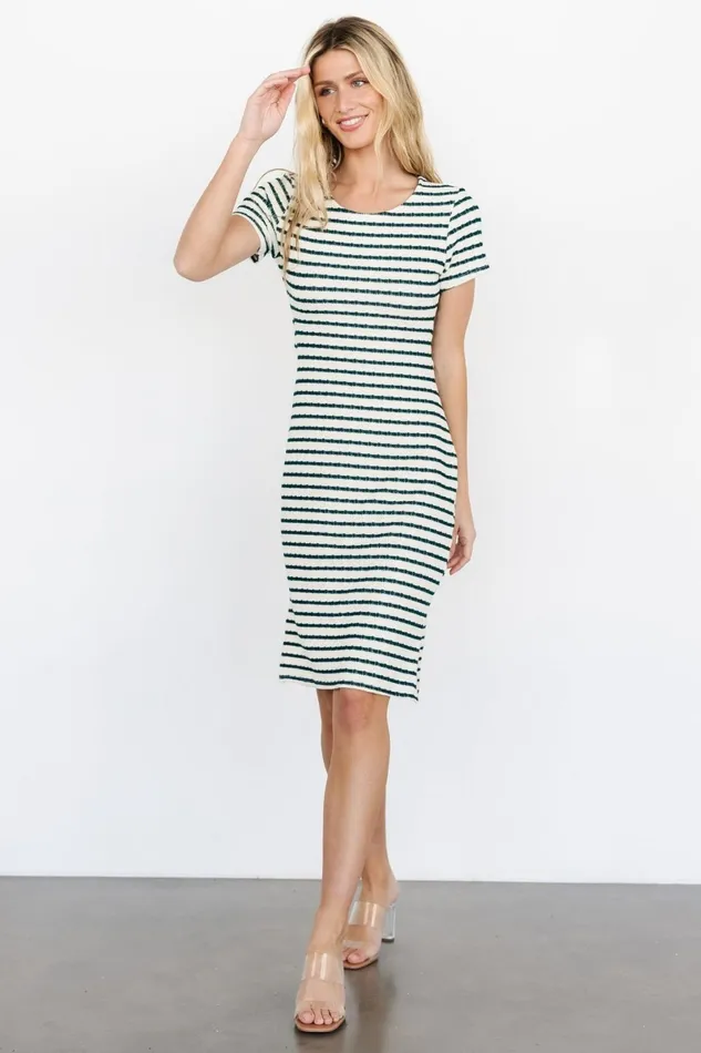 Linz Midi Dress Cream Green Women Baltic Born Short Dresses Linz Midi Dress Cream Green Women Baltic Born Short Dresses