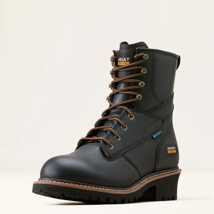 Logger Shock Shield Waterproof Work Boot Black Men Ariat Work Boots
