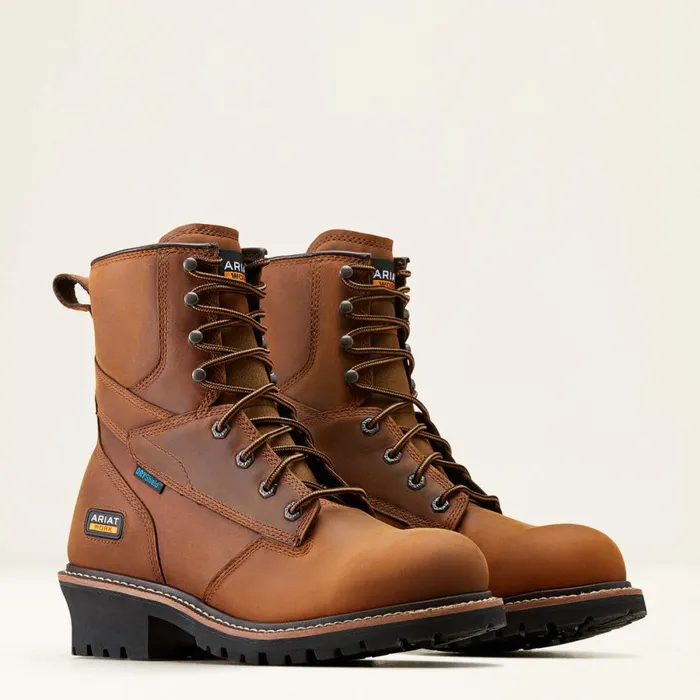 Logger Shock Shield Waterproof Work Boot Copper Brown Men Ariat Work Boots Logger Shock Shield Waterproof Work Boot Copper Brown Men Ariat Work Boots