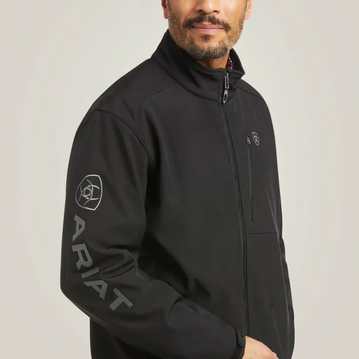 Logo 20 Patriot Softshell Water Resistant Jacket Black Men Ariat Jackets and Vests Logo 20 Patriot Softshell Water Resistant Jacket Black Men Ariat Jackets and Vests