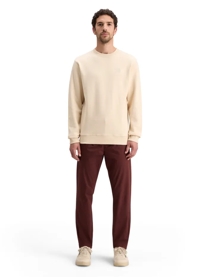 Logo Badge Crew Parchment Men Scotch and Soda Sweatshirts and Hoodies