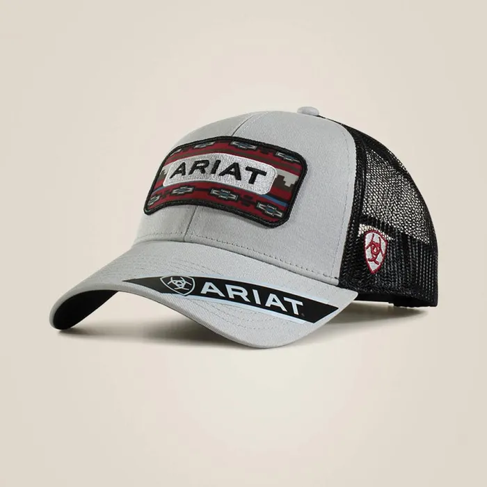 Logo Patch Cap Grymulti Gray Men Ariat Hats and Caps