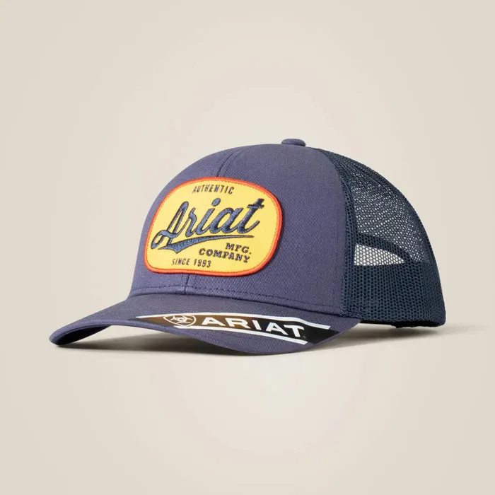 Logo Patch Cap Navy Men Ariat Hats and Caps
