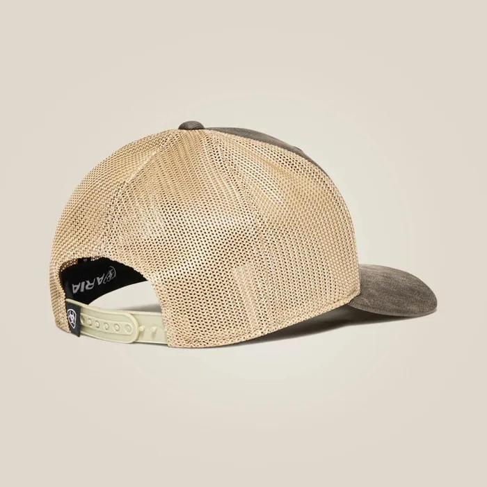 Long Rectangle Logo Patch Cap Brown Men Ariat Hats and Caps