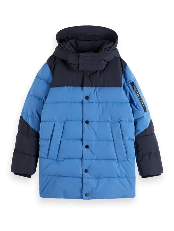 LONGER LENGTH PADDED JACKET Nightsmart Blue Kids Scotch and Soda Jackets and Coats