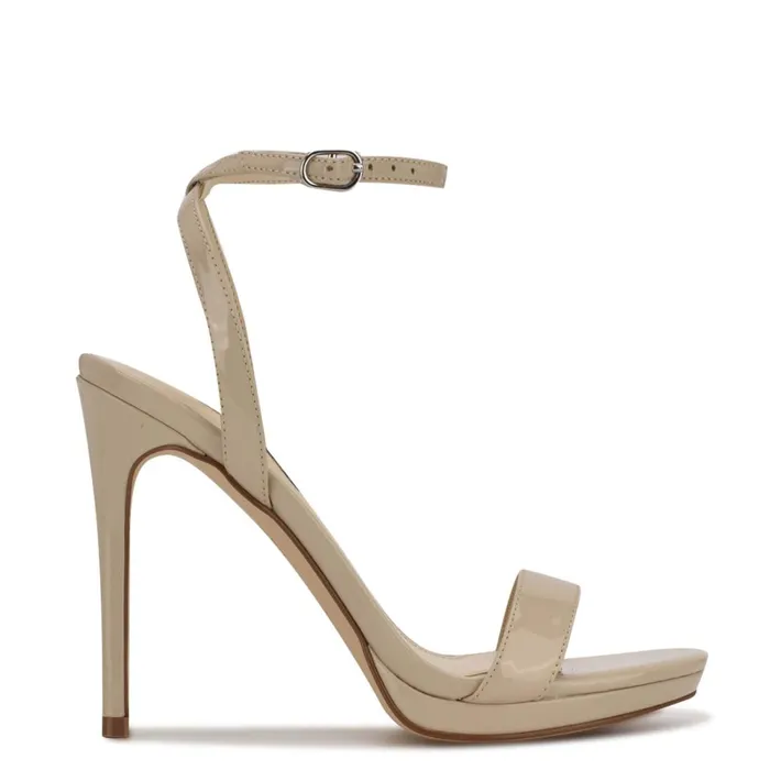 Loola Ankle Strap Sandals Light Natural Women Nine West Heeled