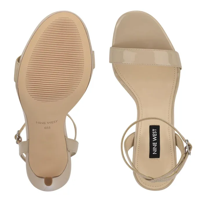 Loola Ankle Strap Sandals Light Natural Women Nine West Heeled
