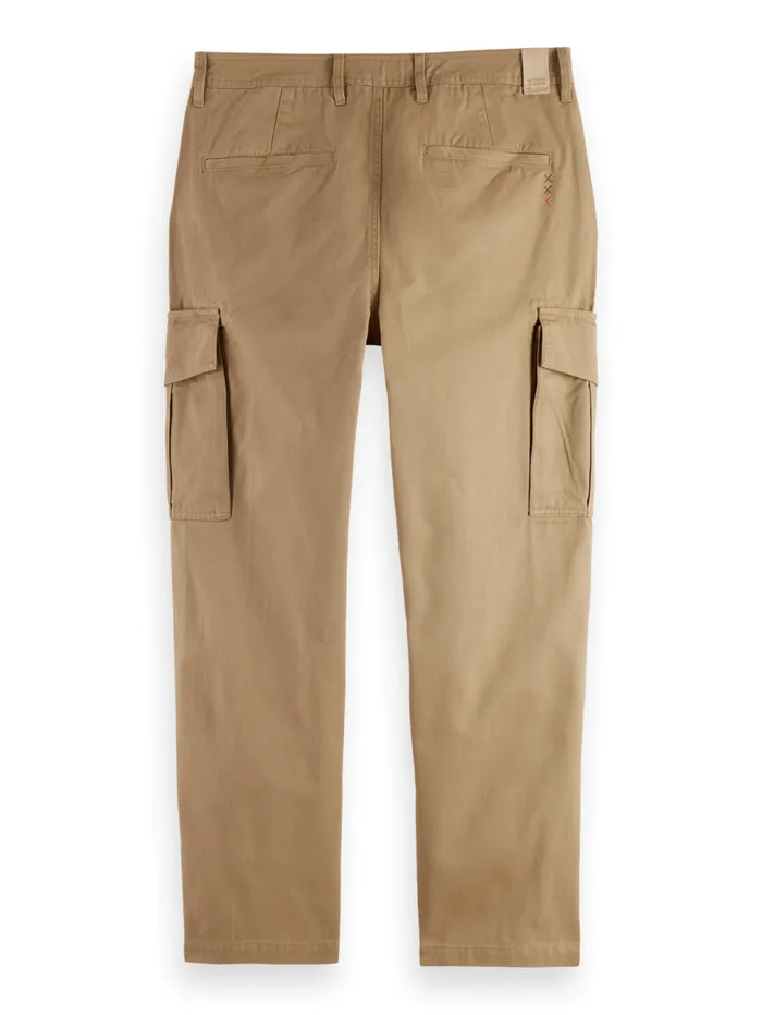 Loose Tapered Cottontwill Cargo Pant Desert Sand Men Scotch and Soda Pants