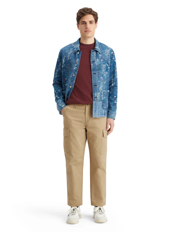 Loose Tapered Cottontwill Cargo Pant Desert Sand Men Scotch and Soda Pants
