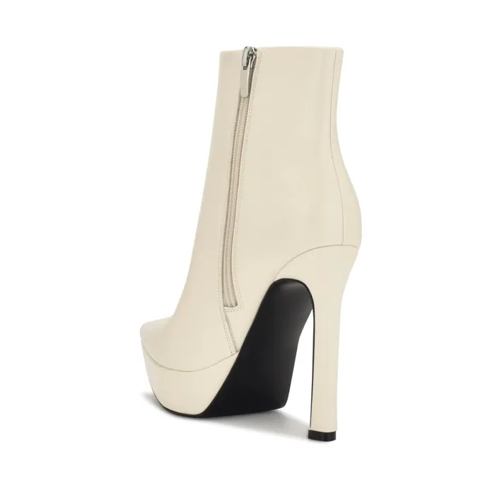 Loraa Platform Booties Chic Cream Women Nine West Boots and Booties Loraa Platform Booties Chic Cream Women Nine West Boots and Booties