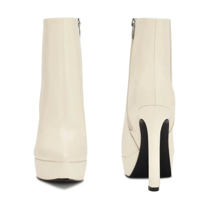 Loraa Platform Booties Chic Cream Women Nine West Boots and Booties Loraa Platform Booties Chic Cream Women Nine West Boots and Booties
