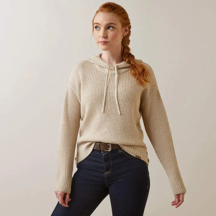 Los Altos Sweater Oatmeal Heather Women Ariat Sweaters and Cardigans