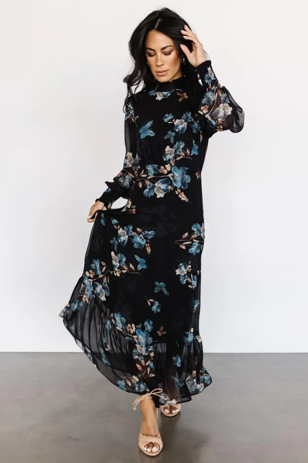Luciana Maxi Dress Black Blue Women Baltic Born Mother Of The Bride Luciana Maxi Dress Black Blue Women Baltic Born Mother Of The Bride